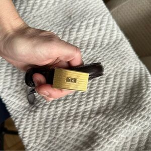 Ralph Lauren Buckle Leather Belt - Dark Brown